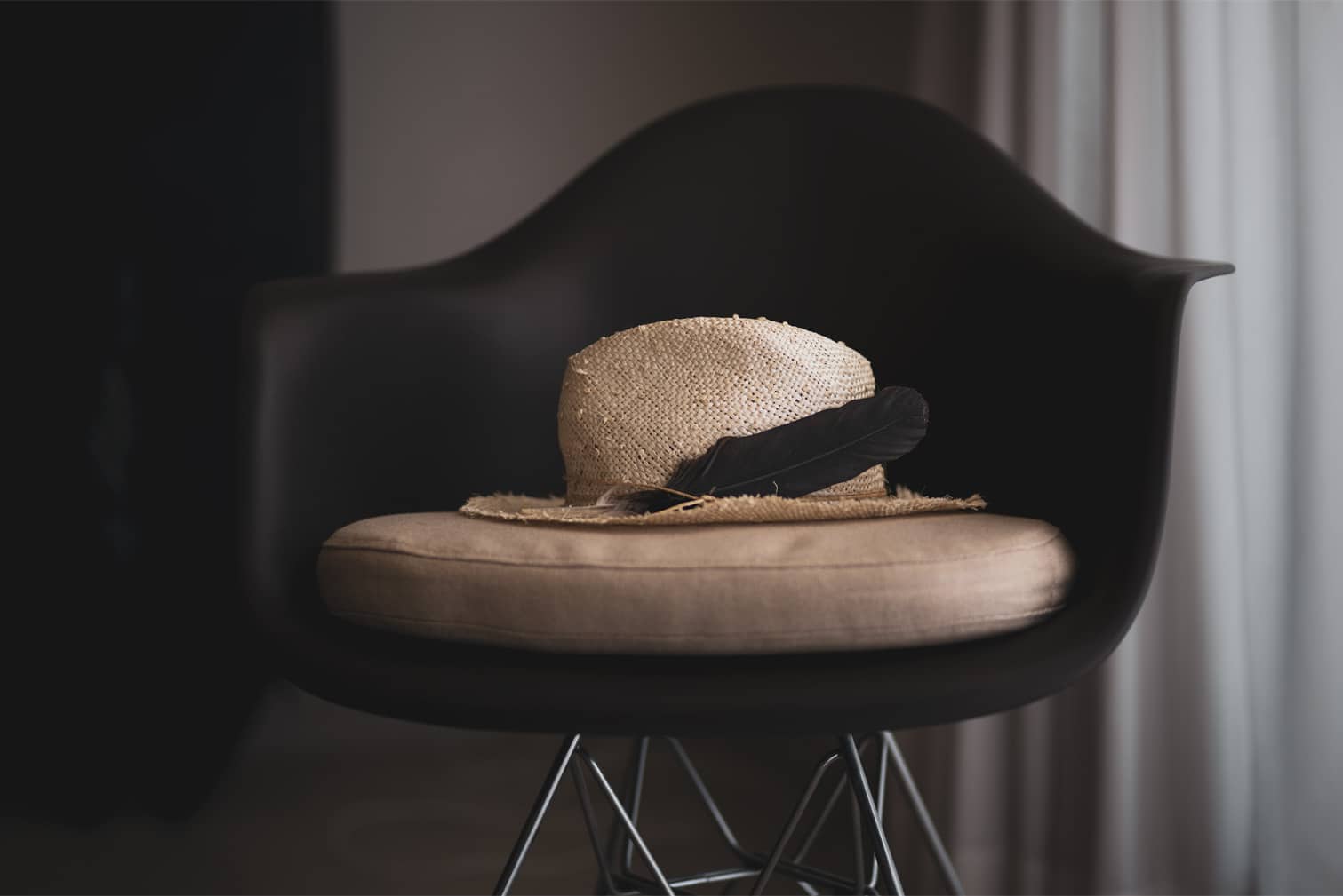 Chair with hat